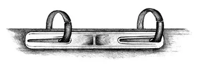 Produktbild von Blattniederhalter Modell 1053, passend für alle Norm-Ringmechaniken mit 80 mm Ringabstand
