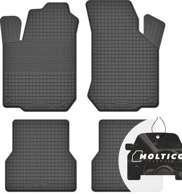 Produktbild von Gummimatten mit Rand Auto Fußmatten Gummi Automatten Passgenau 4-teilig Set - passend für Volkswagen Polo III 6N 1994-2001