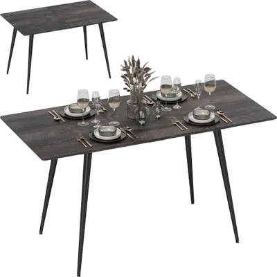 Produktbild von HOMCOM Esstisch 120/160 x 75 cm ausziehbar Küchentisch für 6-8 Personen Grau