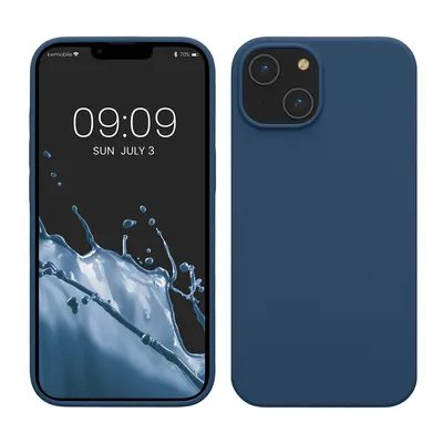 Produktbild von kwmobile Handyhülle für iPhone 14 Hülle, für iPhone 14 Case - Hülle Silikon - kabelloses Laden - Dunkelblau