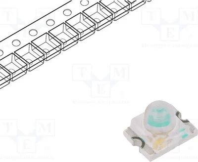 Productafbeelding van 2x LED, 500-900 mcd, 20°, 3,2 x 2,4 x 2,4 mm, SMD, 3,3-4V, 1209, blauw, 20mA, KP224QBC-D, LED-diode