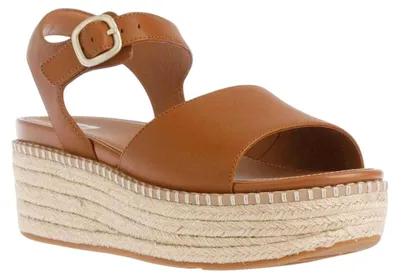 Produktbild von FitFlop - "Eloise Espadrille" Sandalen mit Keilabsatz für Damen, Leder GT18321 (41 EU Weit) (Hellbraun)