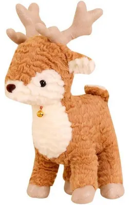 Immagine prodotto di Peluche a forma di cervo, renna, 30 cm, morbido, regalo per bambini
