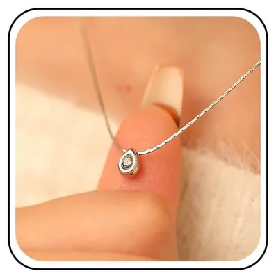 Immagine prodotto di Solidchoice - Collana con pendente a forma di goccia e strass