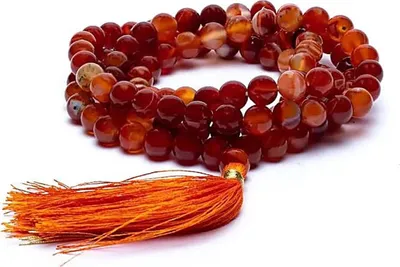 Image de Mala Cornaline 108 Perles - 0,8 Cm
