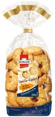 Obrázek produktu pro Schulte Vanilla Kipferl jemné sušenky s vanilkovou příchutí 200g