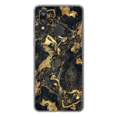 Produktbild von MuchoWow® Handyhülle Schutzhülle Hülle für Huawei P20 Lite (2020) Marmor - Luxus - Gold Silikon Softcase Handy Hülle - Kartenhalter