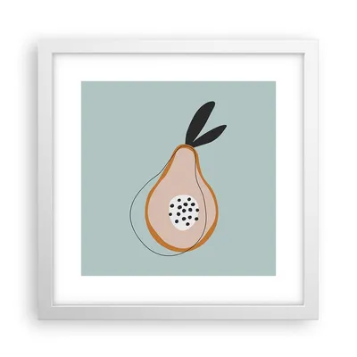 Produktbild von Gerahmtes Poster - Weißer Rahmen - Birne Bild Jugend - 30x30 cm - Wand Bild - Wanddeko - Wandbilder - Kunstposter - Wandposter - Bilderrahmen - Bilder - Kunstdruck - Wanddekoration - P2WAC30x30-4616