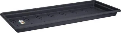 Image de Soucoupe Jardinière Elho Green Basics 60, Vivre Noir, Extérieur, XXL, Ø 54,9 x H 4,6 cm