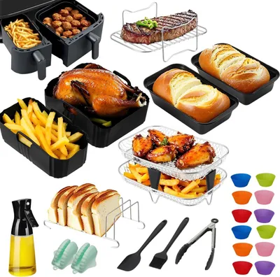Produktbild von Heißluftfritteuse/Airfryer Zubehör - Silikon Tarte-/Backform - Antihaft - Wiederverwendbar - Hitzebeständig - Spülmaschinenfest - Ohne bedenkliche Chemikalien