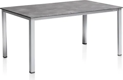 Produktbild von KETTLER Cubic Dining-Tisch 160 x 90 cm, silber/Schiefer anthrazit, Aluminium/Kettalit