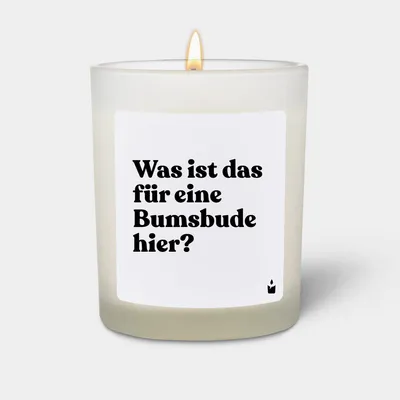 Produktbild von ChattyCandles Duftkerze Weiss Flowery Was ist das für eine Bumsbude hier?