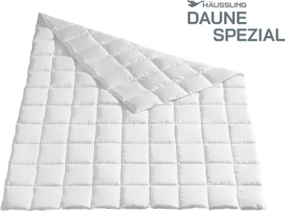 Produktbild von Häussling Daune Spezial Sommer Daunendecke 135x200 cm | Sommerdecke, Daunendecke Sommer, 8x10 Karos, Deutsche Manufaktur, auch für Allergiker geeignet, Bezug 100% Baumwolle