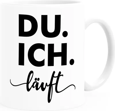 Produktbild von Kaffee-Tasse Ich Du läuft Liebeserklärung Liebe Geschenk für Partner Liebesprüche SpecialMe® weiß Keramik-Tasse
