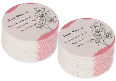 40 runde Saatpapier-Karten, handgefertigt, Wildblumensamen