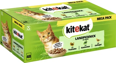 Produktbild von KITEKAT Portionsbeutel Multipack Landpicknick in Sauce 3 Varietäten 48 x 85g