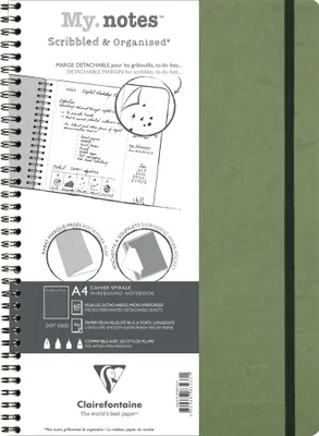 Produktbild von Clairefontaine 5x My.Notes Age Bag Spiralheft A4, 60 Blatt Grün 783433C