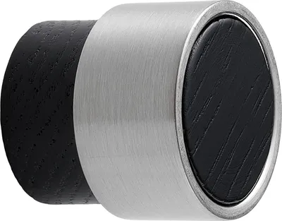 Produktbild von Möbelknopf Radio ø 22mm - Holzgriff Möbelknauf Tiefe 25mm, ZN/Esche schwarz gebeizt