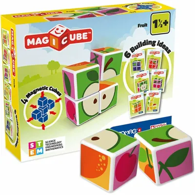 Produktbild von Geomag MagiCube Fruit - 4 pcs, Mehrfarbig, 4 Stück(e), Junge/Mädchen, 1,5 Jahr(e), Quadratisch, Abbildung