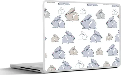 Produktbild von MuchoWow® Laptop Aufkleber Sticker Cover Muster - Kaninchen - Ohr - Jungen - Mädchen - Kinder - Kind 32.5x23.5 cm - Sticker für Laptop - Selbstklebend