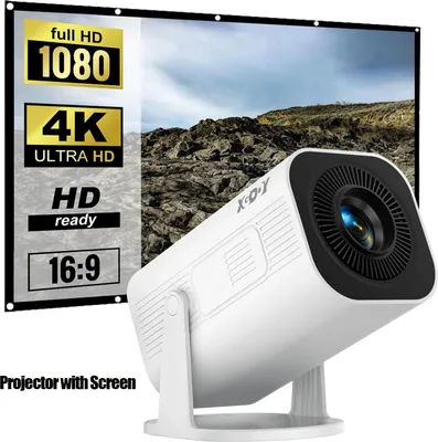 Produktbild von Projektor, 4K-Kompatibilität, Wi-Fi 6-Konnektivität, Gimbal 3 Pro mit Bildschirm