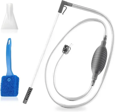Productafbeelding van Aquariumreinigingsset 1.9 m, slang 116 cm, handpomp, waterwisselset, voor aquarium