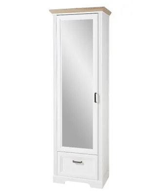 Produktbild von Garderobenschrank - Pinie Nachbildung hell - 65 x 204 cm - 1 Spiegeltür