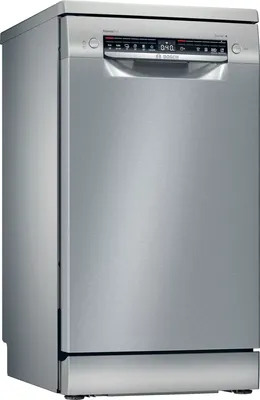 Produktbild von Bosch Serie 4 SRS4HMI61E, Freistehend, Single (45 cm breit), Edelstahl, Schwarz, Tasten, 1,75 m