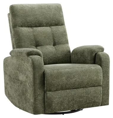 Produktbild von CHITA Manueller Relaxsessel, Polyester, 360° drehbar, Ausklappbarem Tischchen, Cupholders & Seiten tasche