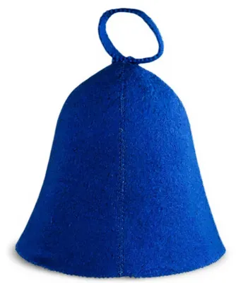 Produktbild von Saunahut aus Wollfilz (Blau 1005) Saunamütze mit witzigen Motiven, Filz Kopfschutz Saunakappe Filzkappe Mütze Filzhut Kappe Sauna Hut