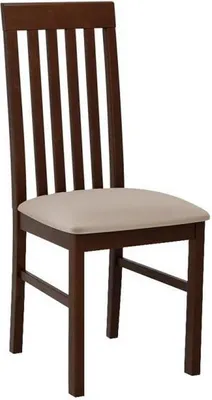Immagine prodotto di Sedia da pranzo imbottita DANBURY 1 - noce / beige