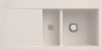 Produktbild von Villeroy & Boch Keramikspüle 67121FKR, Subway 60 flat Flächenbündige Spüle - inkl.