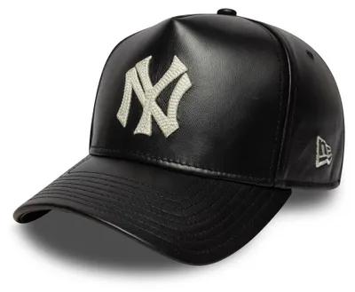 Produktbild von New York Yankees Kappe aus Leder, New Era, 9FORTY, schwarz