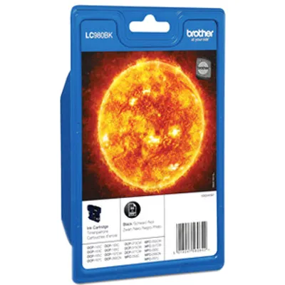 Produktbild von Brother LC-980BKBP Tintenpatrone - Schwarz - Tintenstrahl - 300 Seite(n) - 1 Pack
