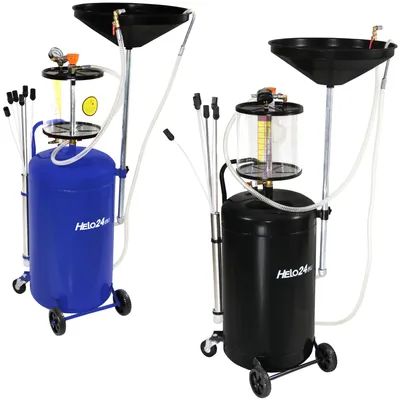 Produktbild von Ölauffangwagen 80l Ölauffangbehälter Ölauffanggerät höhenverstellbar 120-150cm Schwarz
