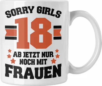 Produktbild von Trendation - 18. Geburtstag Geschenk Jungs Jungen Mann Lustiger Spruch 18er Geburtstagsgeschenk (Weiß)