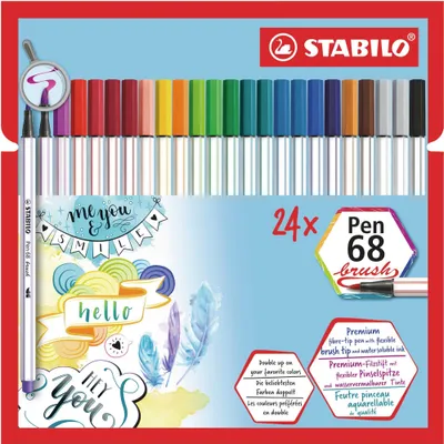 Immagine prodotto di Pennarello STABILO Premium con punta a pennello per tratti di spessore variabile - Pen 68 brush -…