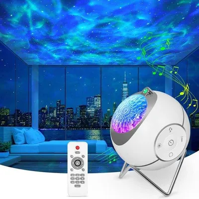 Image de Projecteur d'étoiles à LED pour enfants, rotation à 360°, minuterie, bruit blanc, télécommande, pour enfants