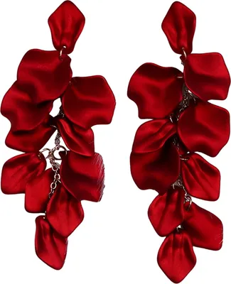 Produktbild von 1 Paar Quaste Blütenblatt Baumeln Ohrringe Acryl Lange Blume Ohrstecker Modeschmuck Zubehör Geschenk