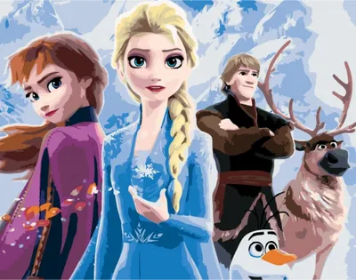 Produktbild von Malen nach Zahlen Bilder - Eisberg Disney 50x40 cm
