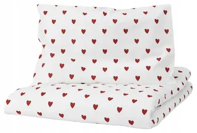Produktbild von IKEA BARNDRÖM Kinderbettwäsche Set mit Herzmuster, 110x125 cm