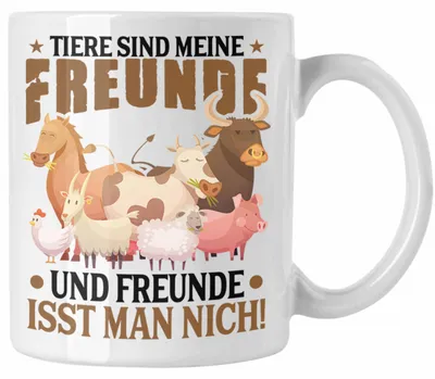 Produktbild von Veganer Tasse Geschenk Spruch Vegan Geschenkidee Lustiger Spruch Vegane Lebensweise Veganerin (Weiß)