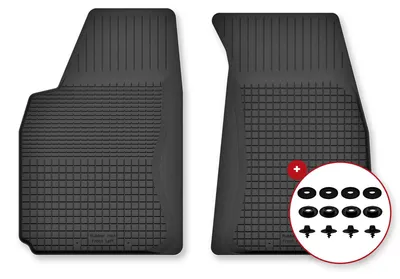 Produktbild von Gummi-Fußmatten Vorne für Audi 80 B4 1991-1996 (Limousine/Kombi/Van) – 2-tlg, Schwarz, Semi-Universal, angepasst – Wielganizator Semi-Universal