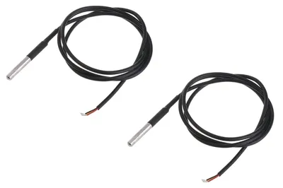 2x DS18B20 Digitale Temperatursensor Sonde wasserdicht 1m Kabel