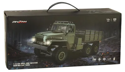 Obrázok produktu pre Diaľkovo ovládané RC terénne vojenské nákladné auto 4x4 1:16 2,4 GHz RTR s LED