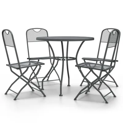 Produktbild von vidaXL 5-tlg. Garten-Essgruppe Streckmetall Anthrazit