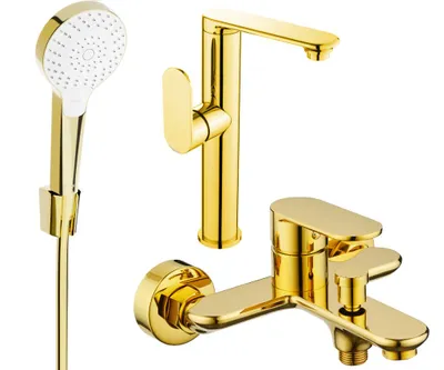 Zdjęcie produktu dla Mexen Milo R05 zestaw wannowy, złoty - 713153R05-50
