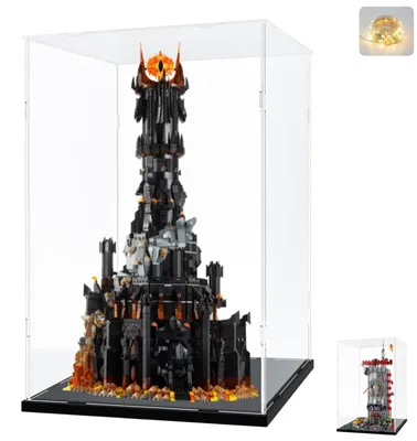 Imagen del producto de Vitrina acrílica transparente para Lego, dimensiones 50x35x85 cm