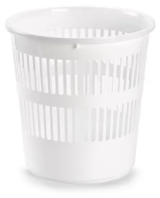 Produktbild von Plasticforte Abfalleimer - 10L - 28 cm - Kunststoff - weis