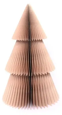 Only Natural – Wabenpapier-Weihnachtsbaum – Rosa – 30 cm – Ansicht 1